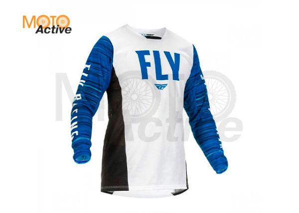 Джерси FLY RACING KINETIC WAVE 2022 белая/синяя